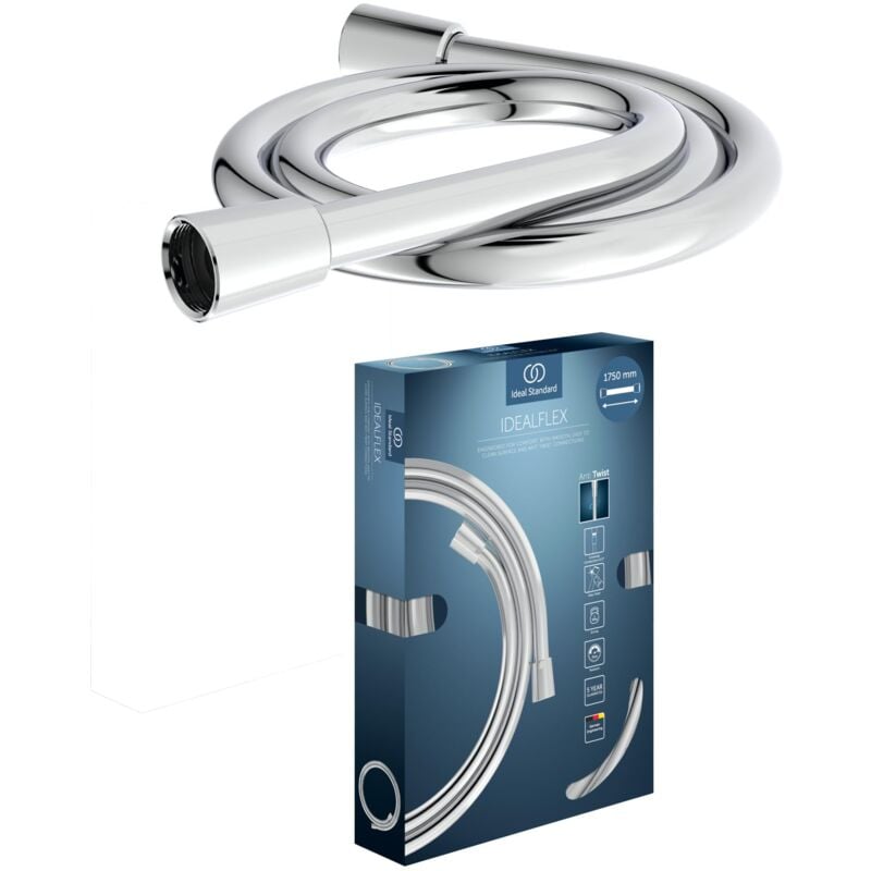 foto del prodotto ideal standard idealrain idealflex tubo flessibile per doccia, 1,25 m, cromato