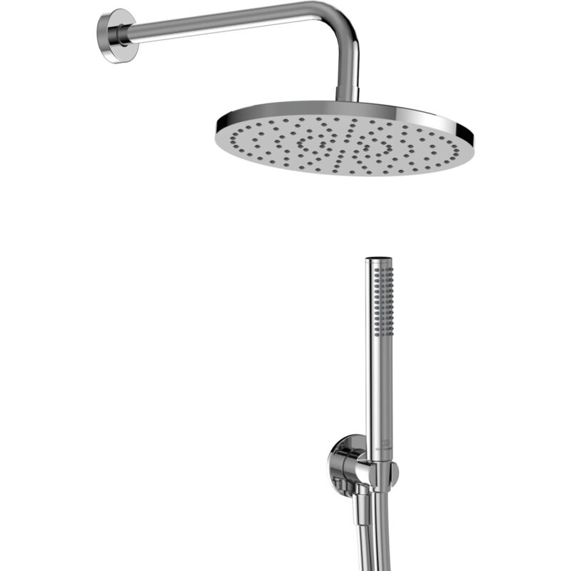 foto del prodotto ideal standard idealrain, kit doccia tondo 5 pezzi, set accessori doccia per bagno, bd779aa, cromato