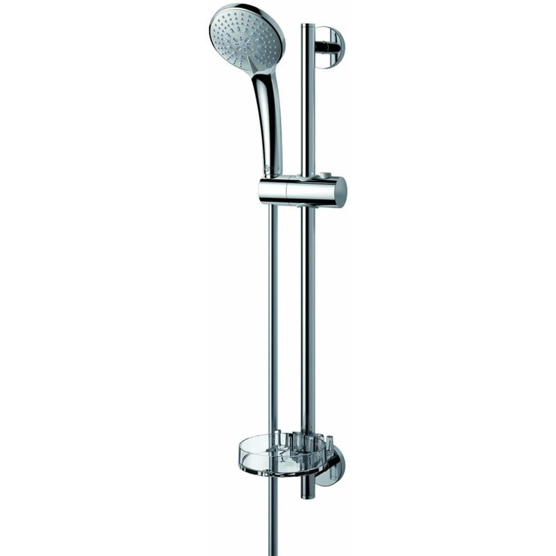 foto del prodotto ideal standard idealrain set doccetta 100, 3 getti, asta saliscendi e flessibile, cromo b9415aa