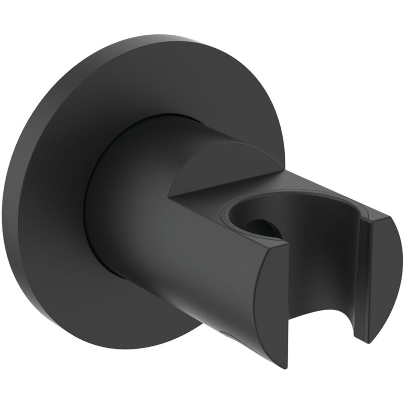 foto del prodotto ideal standard idealrain, supporto a parete fisso per doccetta, bc806xg, nero seta