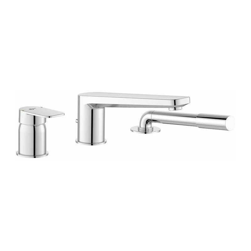 foto del prodotto ideal standard miscelatore vasca 3 fori tonic ii con bocca vasca cromata e doccetta