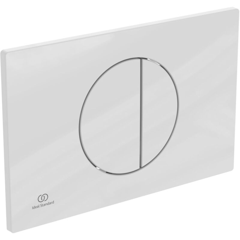 foto del prodotto ideal standard oleas m5, piastra di comando meccanica wc, placca di azionamento per cassette di risciacquo doppio scarico, bianco