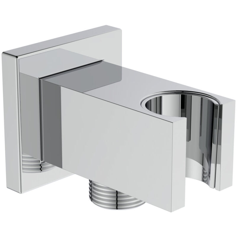 foto del prodotto ideal standard rain, supporto erogante quadrato a parete per doccetta, bc771aa, cromato