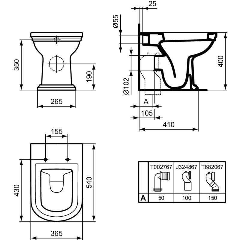 foto del prodotto ideal standard vaso calla filoparete