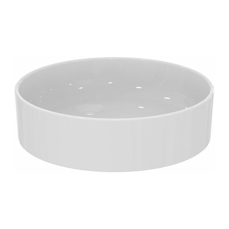 foto del prodotto ideal standard vaso lavabo conca 450x450x110mm, rotondo bianco senza foro rubinetto, senza troppopieno