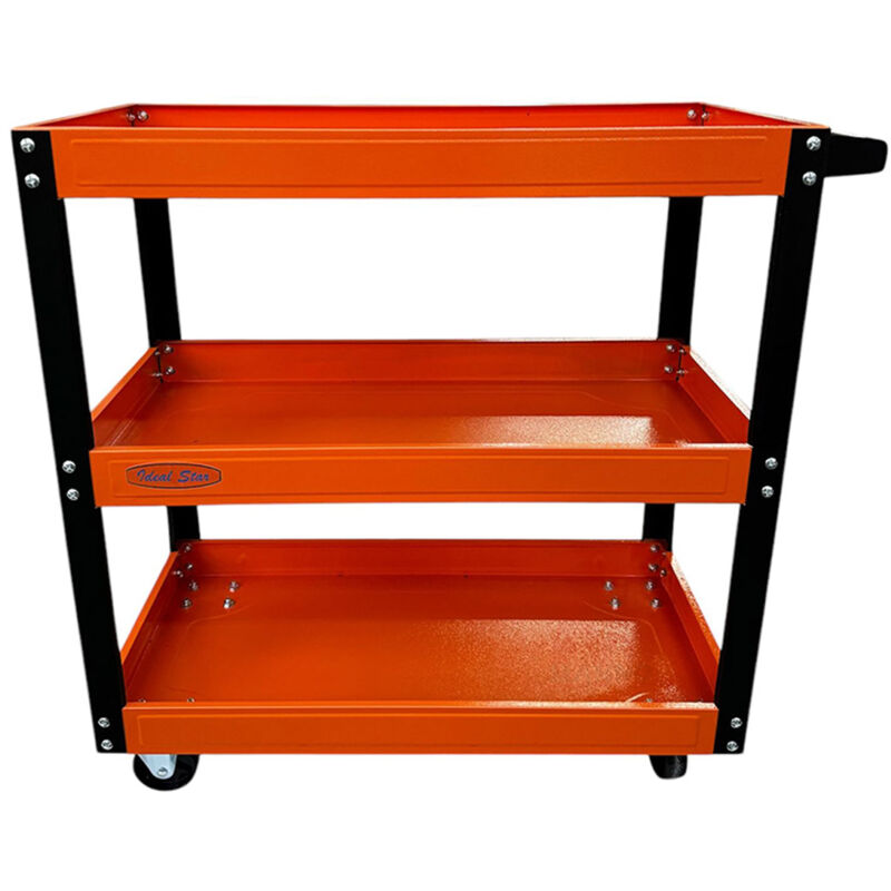 foto del prodotto ideal star carrello porta utensili 3 ripiani in acciaio con ruote 70x35x76h cm