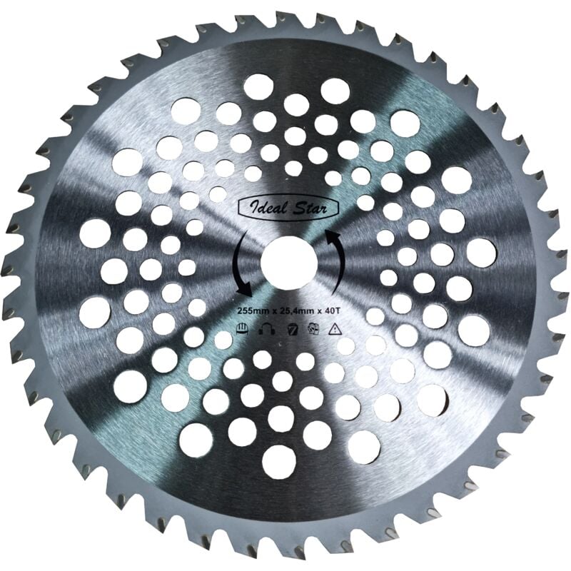 foto del prodotto ideal star disco per decespugliatore professionale tungsteno mm 255x25.4 40 denti