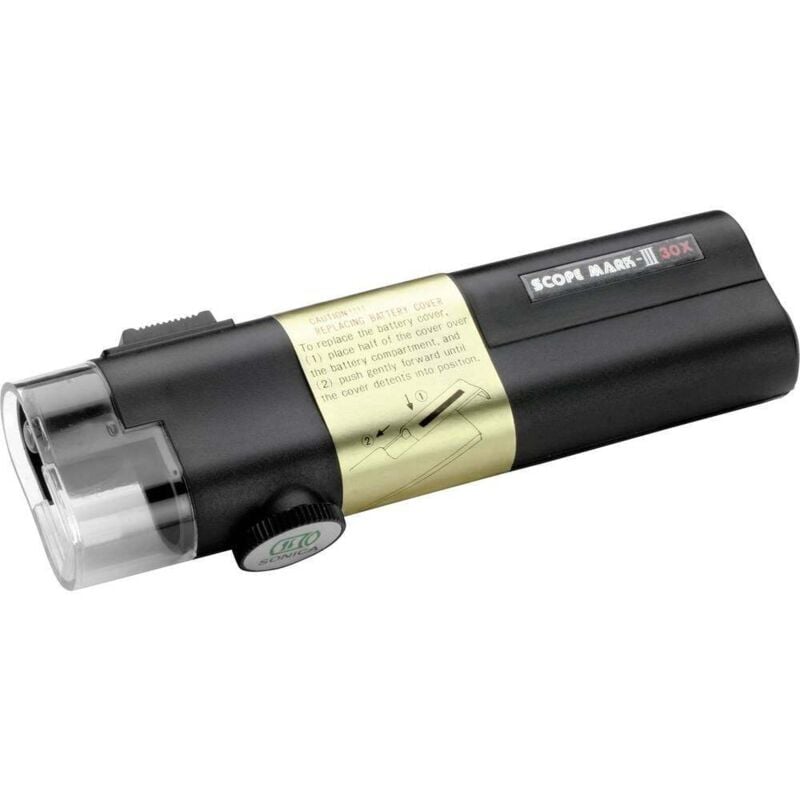 foto del prodotto ideal tek alcron lente d'ingrandimento portatile con illuminazione ingrandimenti 30 x nero