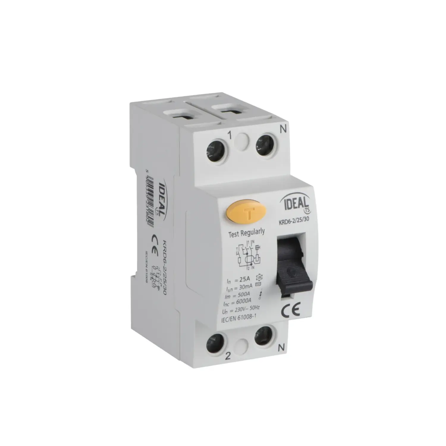 foto del prodotto ideal ts interruttore differenziale puro 30ma 0.03a salvavita tipo ac 25a