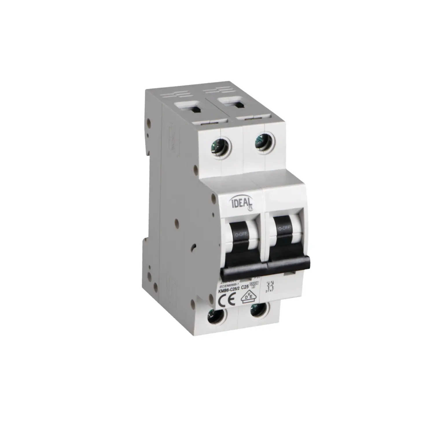 foto del prodotto ideal ts interruttore magnetotermico 6ka 1p n cortocircuito din 25a 2 moduli