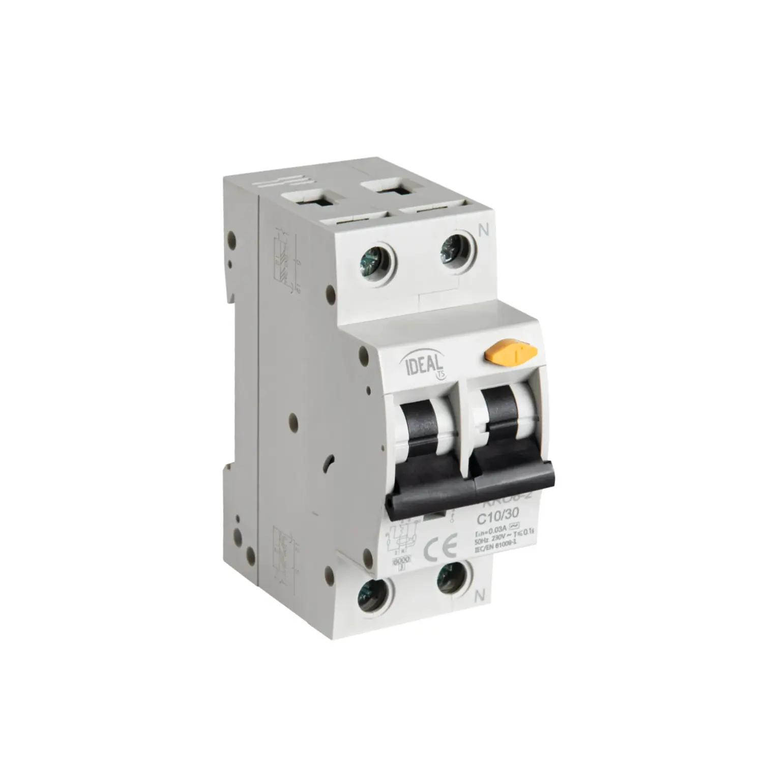 foto del prodotto ideal ts magnetotermico differenziale 30ma 6 ka interruttore salvavita 10a