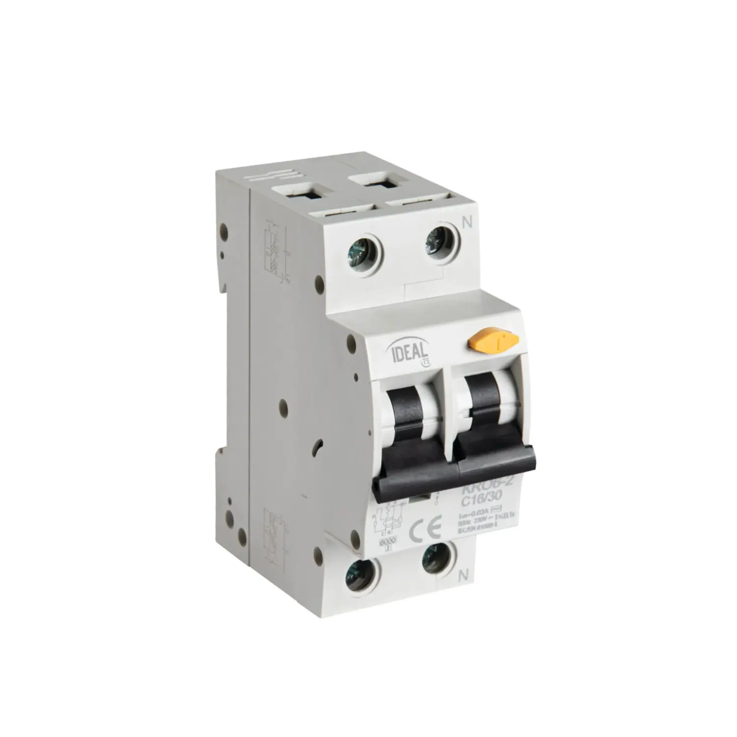 foto del prodotto ideal ts magnetotermico differenziale 30ma 6 ka interruttore salvavita 16a