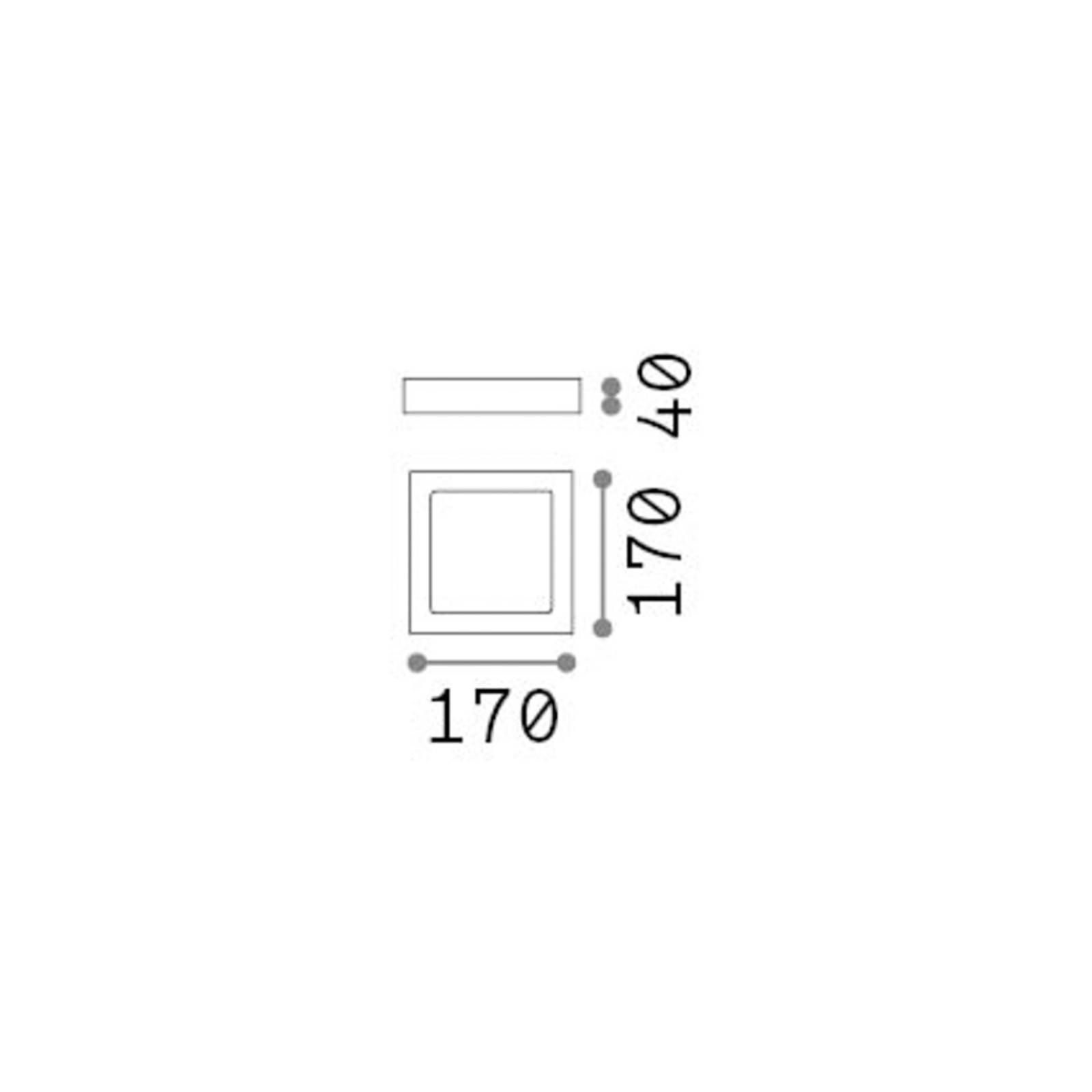 foto del prodotto ideallux ideal lux applique a led universale, bianco, alluminio, 17x17 cm