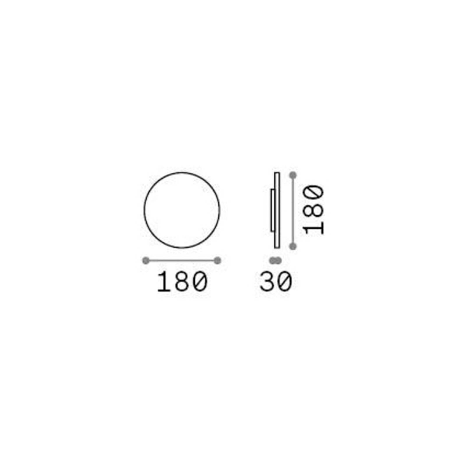 foto del prodotto ideallux ideal lux applique da esterno a led punto nero 18 cm, metallo