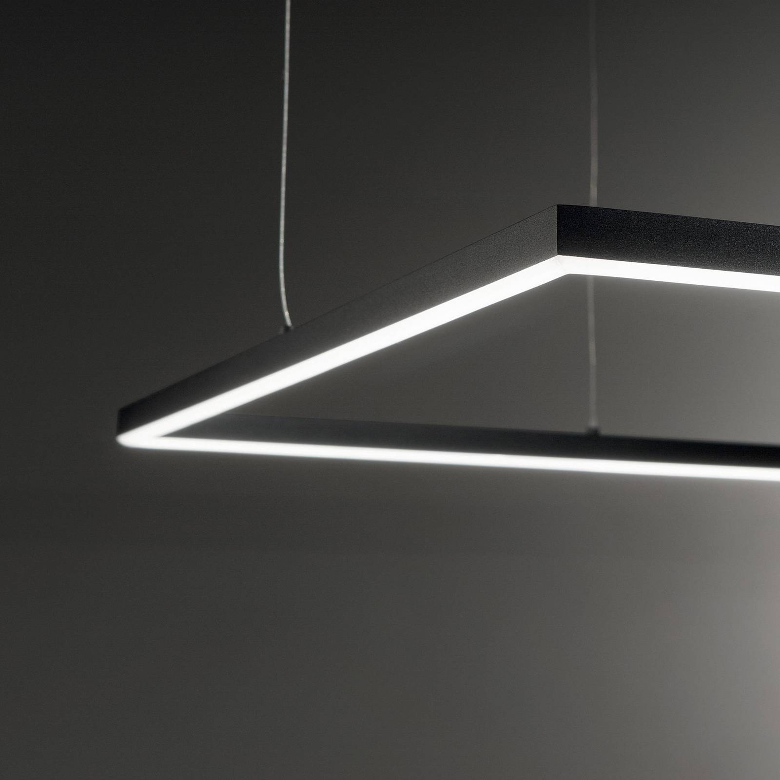 foto del prodotto ideallux ideal lux lampada a sospensione a led oracle slim 50 x 50 cm nero 3.000 k