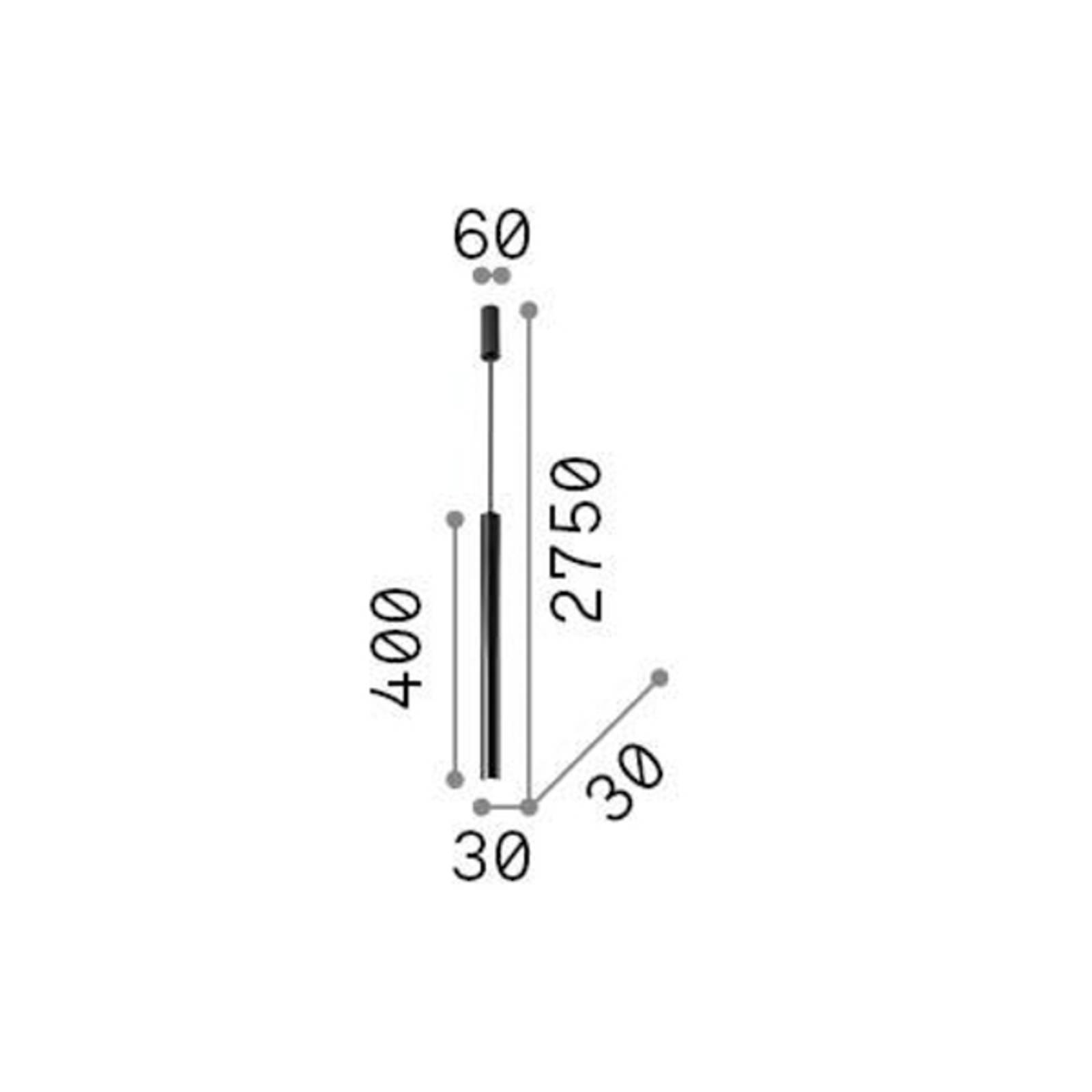 foto del prodotto ideallux ideal lux lampada a sospensione led ultrathin round 40 cm nero dali