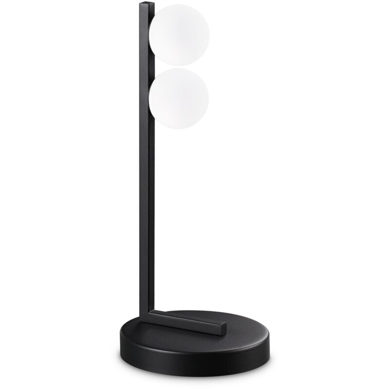 foto del prodotto ideallux ideal lux lampada led da tavolo ping pong nero a 2 luci in vetro metallo