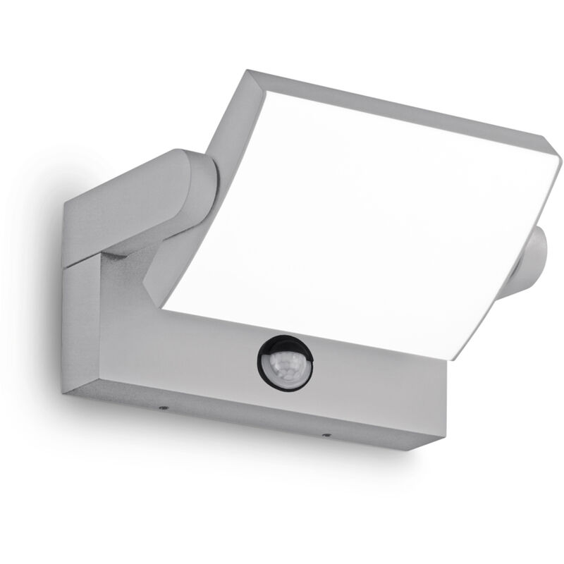 foto del prodotto ideallux ideal lux led sensore applique da esterno swipe grigio metallo 3.000k