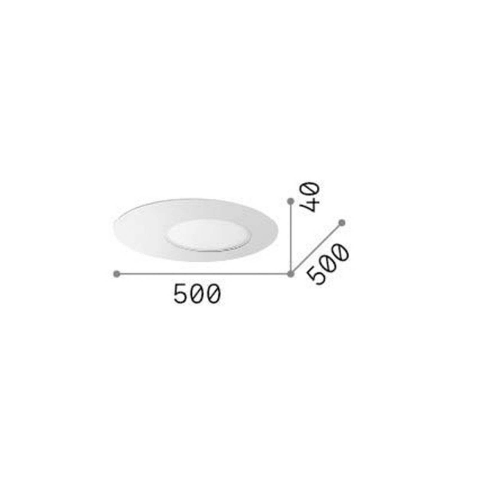 foto del prodotto ideallux ideal lux plafoniera led iride, bianco, 50 cm, metallo