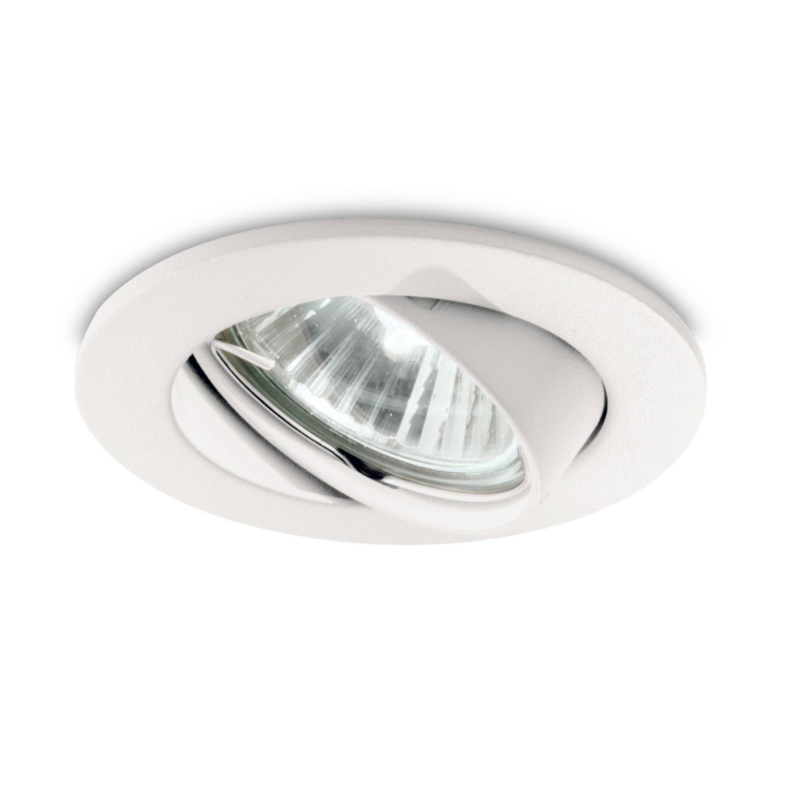 foto del prodotto ideallux spot incasso swing tondo, gu10 orientabile, bianco