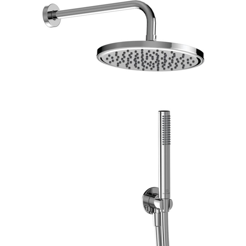 immagine 0 del prodotto idealrain, kit doccia tondo 5 pezzi, set accessori doccia per bagno, bd778aa, cromato ideal standard