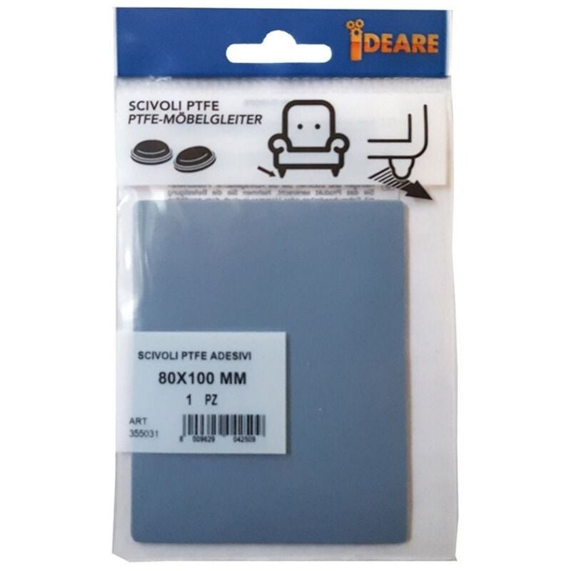 foto del prodotto ideare scivoli ptfe adesivi 80x100mm masidef