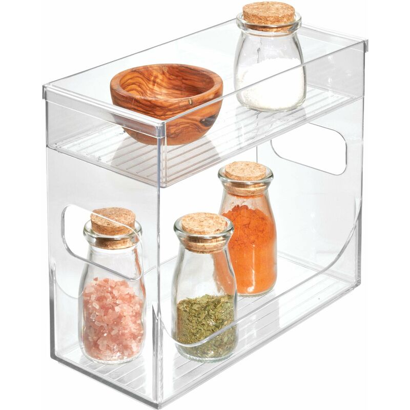 foto del prodotto idesign cabinet binz portaspezie, plastica, trasparente, 16.5x16.5x16.5 cm