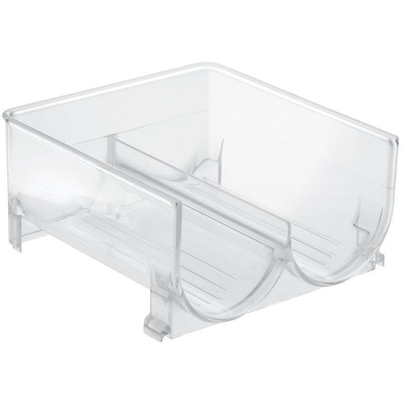 foto del prodotto idesign fridge freeze binz cantinetta per 2 bottiglie, porta bottiglie frigorifero impilabile in plastica, trasparente