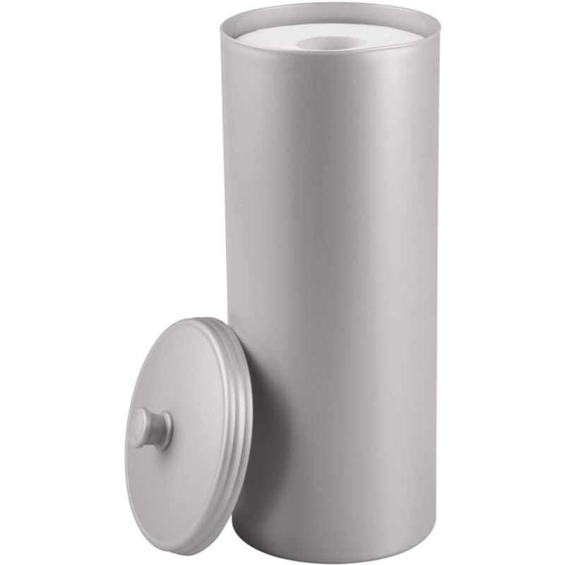 foto del prodotto idesign kent portarotoli di carta igienica per bagno, plastica, argento, 10.25x23.5x0.2 cm