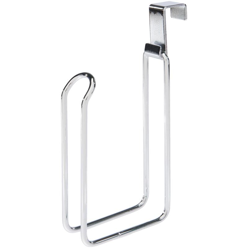foto del prodotto idesign metalo portarotolo da serbatoio, metallo, argento, 11.5x3x19 cm