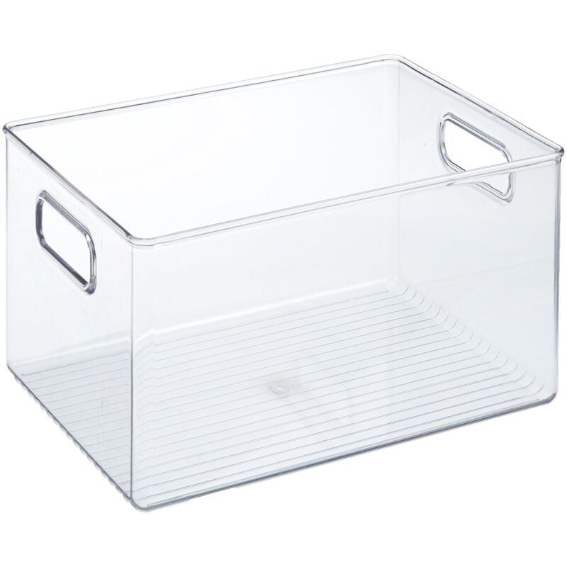 foto del prodotto idesign organizer cucina con manico, contenitore cucina in plastica extra large senza coperchio, scatola cucina ideale per cassetti, dispensa e molto