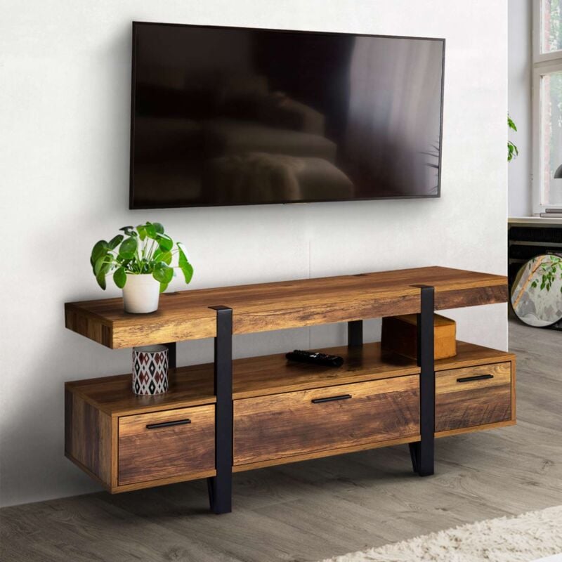 foto del prodotto idmarket austria porta tv con gambe a spillo in legno da 113 cm con cassetti