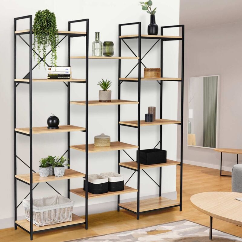 foto del prodotto idmarket detroit libreria trio di design industriale a 5 livelli 170 cm