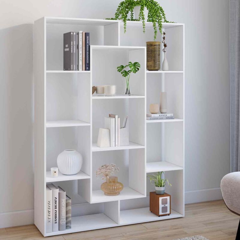 foto del prodotto idmarket libreria colette con 11 scomparti bianchi h.143 cm