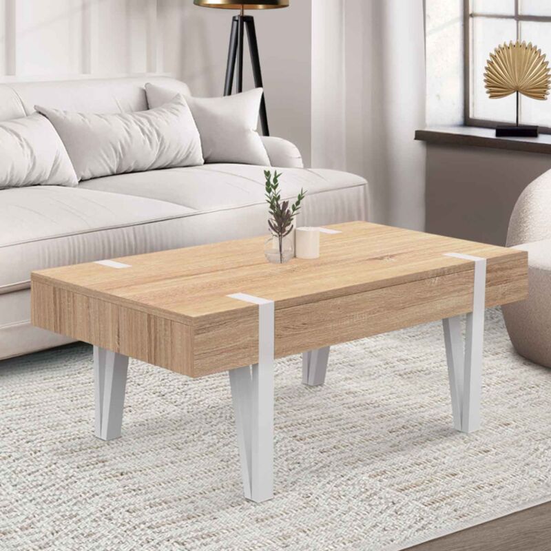 foto del prodotto idmarket mesa de centro austria de 1 caj n con patas de pino blanco