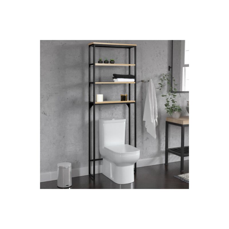 foto del prodotto idmarket mobili per wc con 4 ripani di design industriale detroit