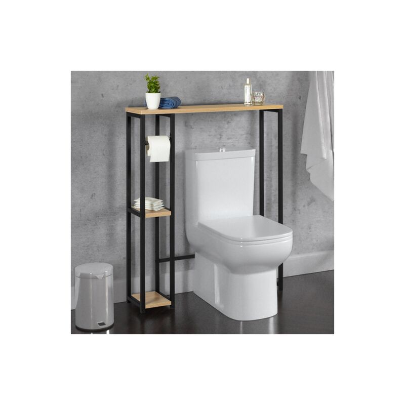 foto del prodotto idmarket mobili per wc con ripani di design industriale detroit
