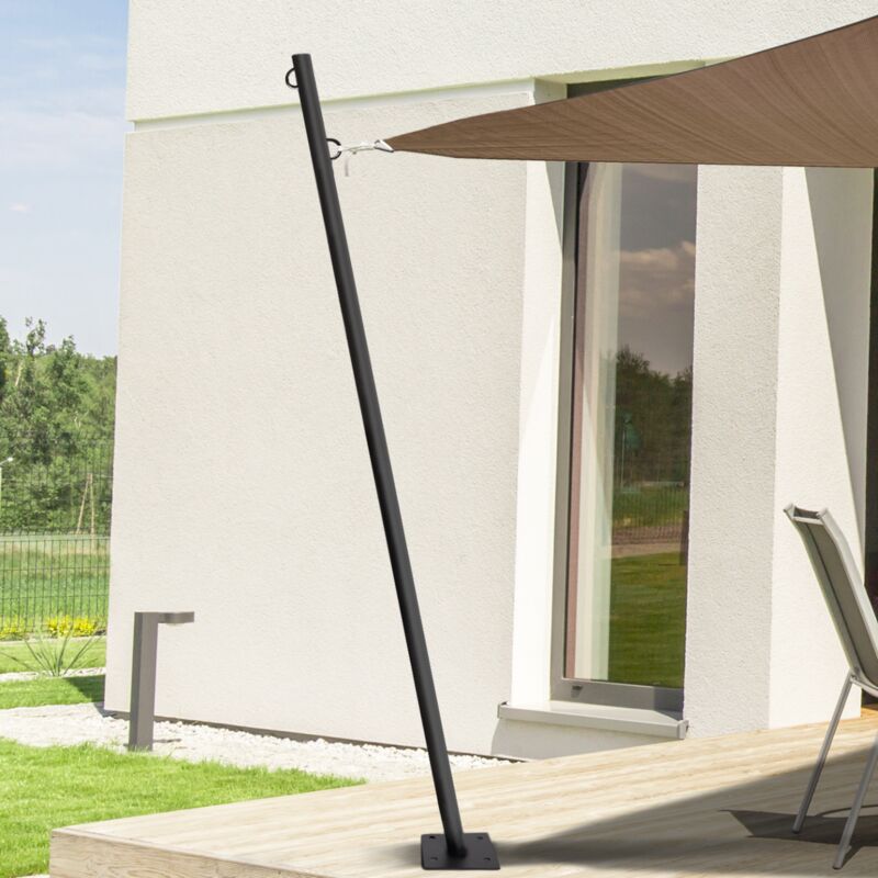 foto del prodotto idmarket pali per vele ombreggianti h.220 cm con pali e basi in acciaio