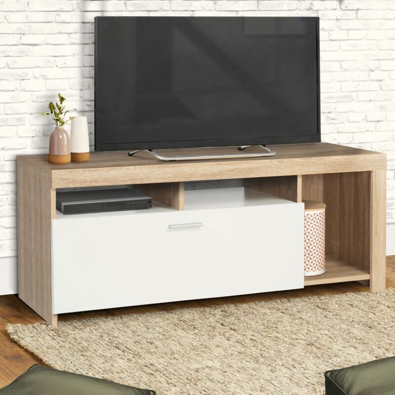 foto del prodotto idmarket porta tv armadio in legno e bianco malo