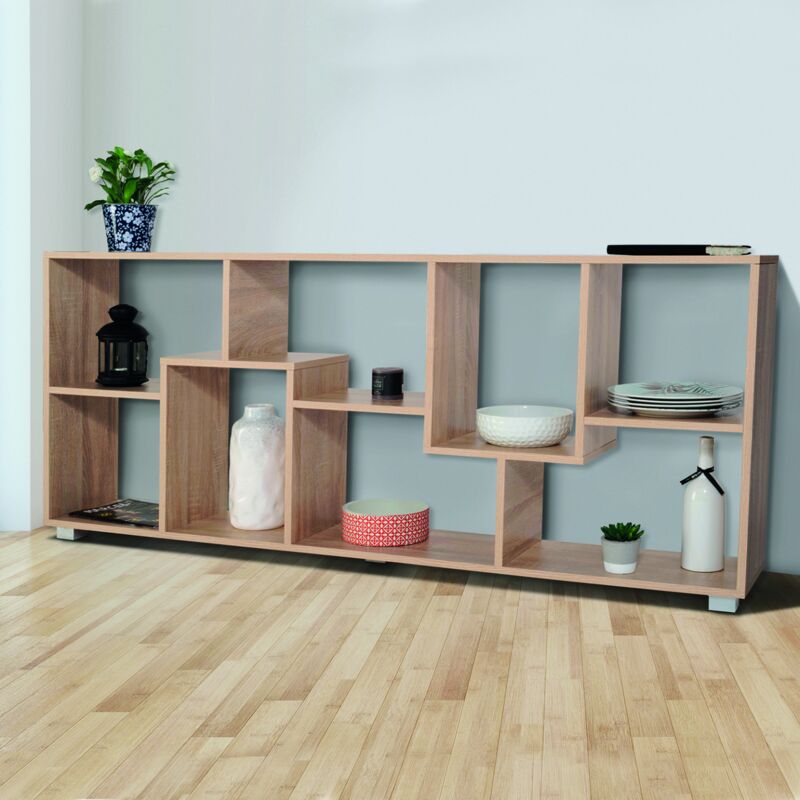 foto del prodotto idmarket scaffale a doppia posizione tania in finto faggio l 161 cm