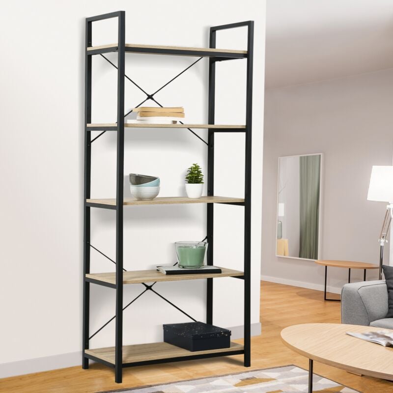 foto del prodotto idmarket scaffale detroit di design industriale a 5 livelli 170 cm