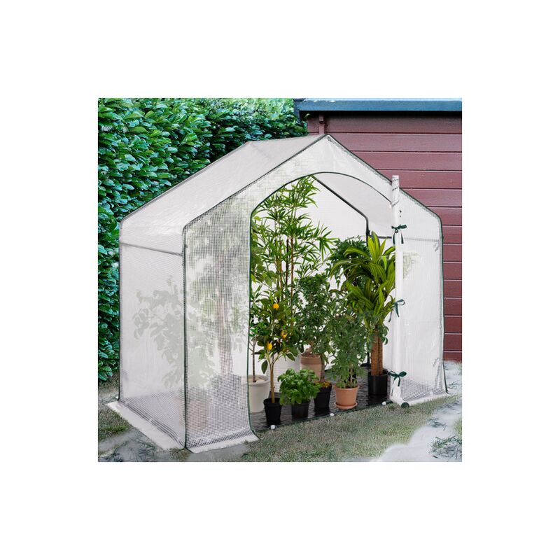 foto del prodotto idmarket serra invernale per balcone e terrazza, a forma di casa 200 x 80 x 160 cm