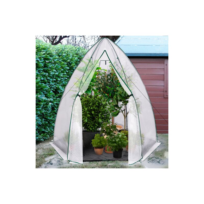 foto del prodotto idmarket serra invernale per balconi e terrazze, a forma di maxi cupola 250 x 250 x 200 cm