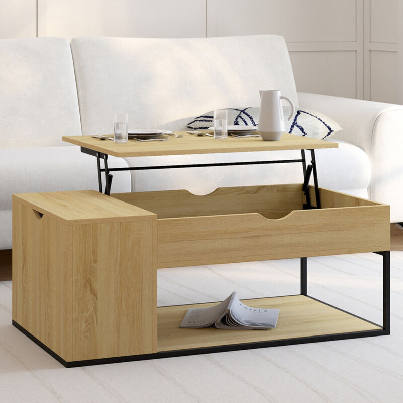 foto del prodotto idmarket tavolino detroit con scatola dal design industriale