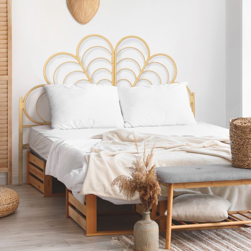 foto del prodotto idmarket testiera 160 cm effetto rattan ivy