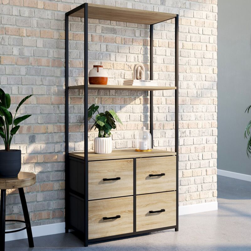 foto del prodotto idmarket utah armario 120 cm con 4 cajones