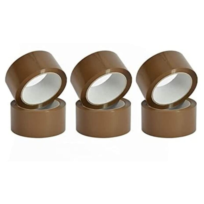 foto del prodotto idmenage set di 36 rotoli di nastro adesivo marrone 66m x 48mm