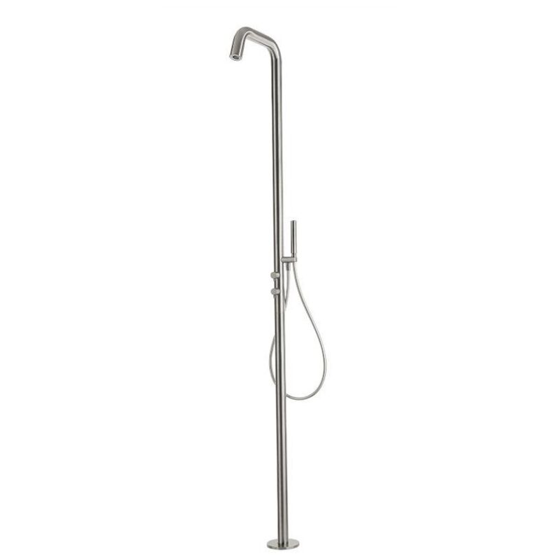 foto del prodotto idral colonna doccia in acciaio inox aisi316l con miscelatore monocomando e doccetta m84dx 01000 acciaio inox