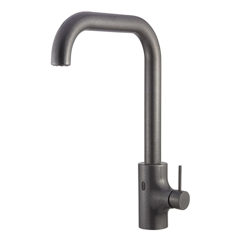 foto del prodotto idral miscelatore elettronica cucina con by pass manuale a batteria,cartuccia progressiva serie lk01 i55d0 10000 ottone nero opaco