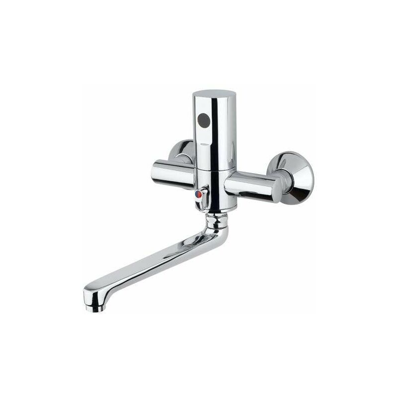 foto del prodotto idral miscelatore elettronico a parete per lavabo lavello con bocca di erogazione orientabile one 02552 1 02552 1 140 140mm